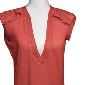 Talbots Woman Petites Ribbed V-Neck Pima Cotton Sweater Sz MP